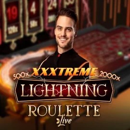 Official Live Casino logo: XXXtreme Lightning Roulette by Evolution at Oscar Spin Casino